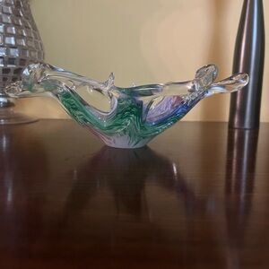 Murano Multicolor Star-Shaped Glass Art Piece